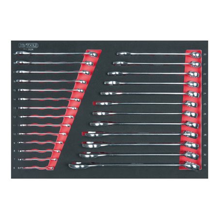 KS Tools SCS Ringmaulschlüssel-Satz, 26-teilig in 1/1 Systemeinlage