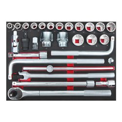 KS Tools SCS Steckschlüssel-Satz, 29-teilig 3/4' in 1/1 Systemeinlage