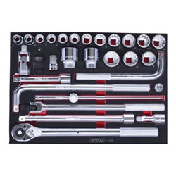 KS Tools SCS Steckschlüssel-Satz, 29-teilig 3/4' in 1/1 Systemeinlage