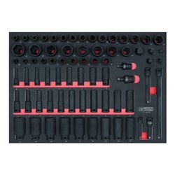 KS Tools 3/8'+1/2' SCS Kraft-Steckschlüssel-Satz, 73-teilig in 1/1 Systemeinlage