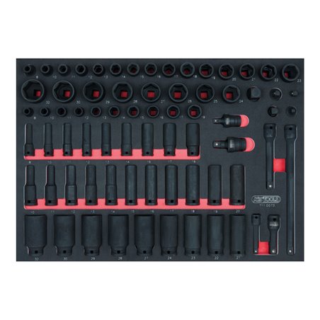 KS Tools 3/8'+1/2' SCS Kraft-Steckschlüssel-Satz, 73-teilig in 1/1 Systemeinlage