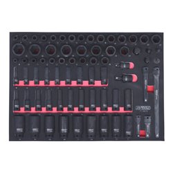 KS Tools 3/8'+1/2' SCS Kraft-Steckschlüssel-Satz, 73-teilig in 1/1 Systemeinlage