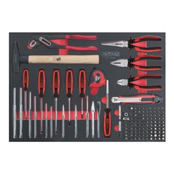 KS Tools SCS Zangen- und Schraubendreher-Satz, 124-teilig in 1/1 Systemeinlage