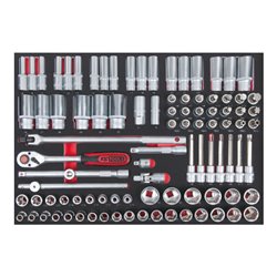 KS Tools SCS Steckschlüssel-Satz, 95-teilig, 1/2' in 1/1 Systemeinlage