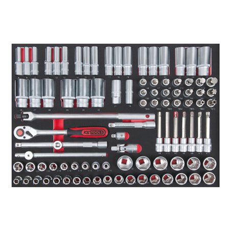 KS Tools SCS Steckschlüssel-Satz, 95-teilig, 1/2' in 1/1 Systemeinlage