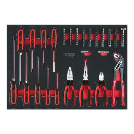 KS Tools SCS Schraubendreher- und Zangen-Satz, 112-teilig in 1/1 Systemeinlage