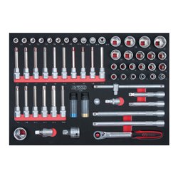 KS Tools SCS 1/2' Steckschlüssel-Satz, 61-teilig in 1/1 Systemeinlage