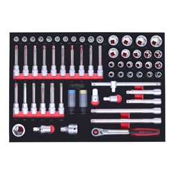 KS Tools SCS 1/2' Steckschlüssel-Satz, 61-teilig in 1/1 Systemeinlage