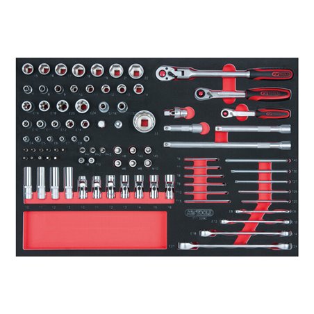 KS Tools SCS 1/4'+3/8'+1/2' Steckschlüssel-Satz, 91-teilig in 1/1 Systemeinlage