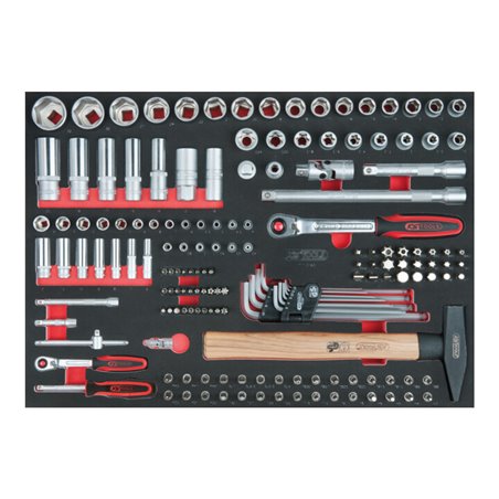 KS Tools SCS 1/4'+1/2' Steckschlüssel-Satz, 163-teilig in 1/1 Systemeinlage