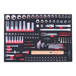 KS Tools SCS 1/4'+1/2' Steckschlüssel-Satz, 163-teilig in 1/1 Systemeinlage