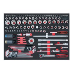 KS Tools SCS 1/4'+1/2' Steckschlüssel-Satz, 135-teilig in 1/1 Systemeinlage