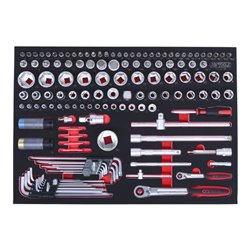 KS Tools SCS 1/4'+1/2' Steckschlüssel-Satz, 135-teilig in 1/1 Systemeinlage