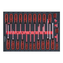 KS Tools SCS ERGOTORQUEplus Schraubendreher-Satz, 24-teilig in 1/1 Systemeinlage