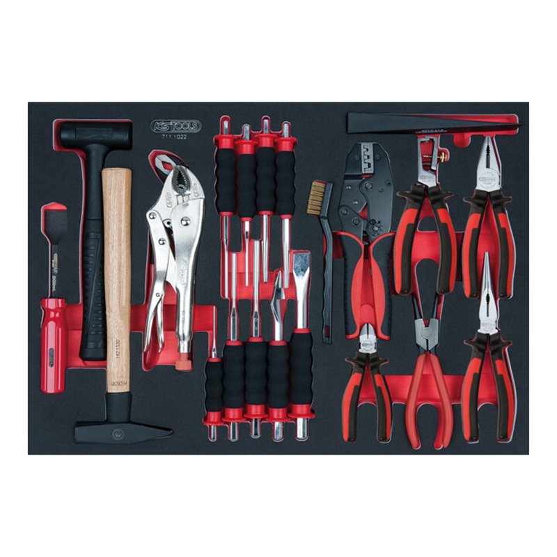 KS Tools SCS Zangen- und Meißel-Satz, 22-teilig in 1/1 Systemeinlage