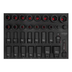 KS Tools SCS 3/4' Kraft-Stecknuss-Satz, 33-teilig in 1/1 Systemeinlage