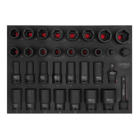 KS Tools SCS 3/4' Kraft-Stecknuss-Satz, 33-teilig in 1/1 Systemeinlage