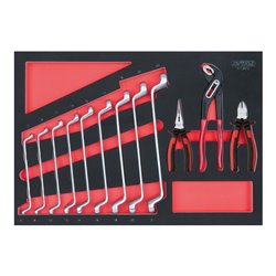 KS Tools SCS Schlüssel- und Zangen-Satz, 12-teilig in 1/1 Systemeinlage