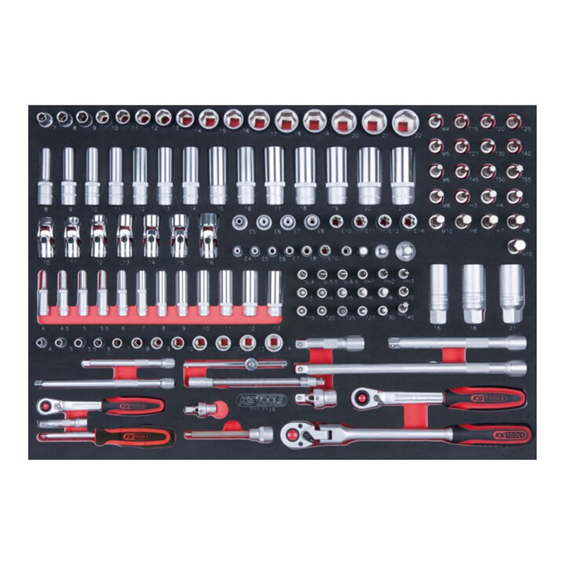 KS Tools SCS 1/4'+3/8' Steckschlüssel-Satz, 136-teilig, in 1/1 Systemeinlage