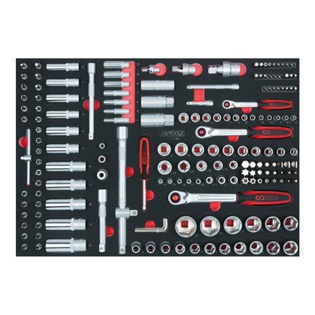 KS Tools SCS 1/4'+3/8'+1/2' Steckschlüssel-Satz, 180-teilig in 1/1 Systemeinlage