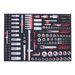 KS Tools SCS 1/4'+3/8'+1/2' Steckschlüssel-Satz, 180-teilig in 1/1 Systemeinlage