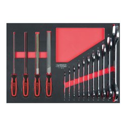 KS Tools SCS Schlüssel- und Feilen-Satz,15-teilig in 1/1 Systemeinlage