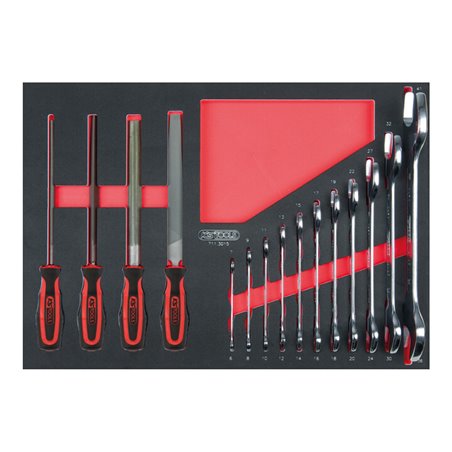 KS Tools SCS Schlüssel- und Feilen-Satz,15-teilig in 1/1 Systemeinlage