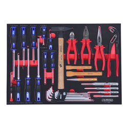 KS Tools SCS Zangen- und Schraubendreher-Satz, 33-teilig in 1/1 Systemeinlage