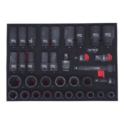 KS Tools SCS Kraft-Steckschlüssel-Satz, 35-teilig, 3/4' in 1/1 Systemeinlage