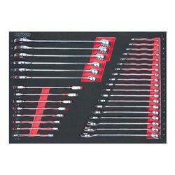 KS Tools SCS Ringmaulschlüssel-Satz, 33-teilig in 1/1 Systemeinlage