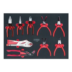 KS Tools SCS Zangen-Satz, 9-teilig in 1/1 Systemeinlage