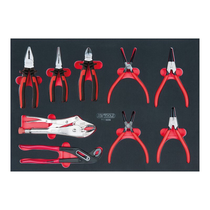 KS Tools SCS Zangen-Satz, 9-teilig in 1/1 Systemeinlage