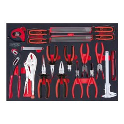 KS Tools SCS Zangen- und Feilen-Satz, 18-teilig in 1/1 Systemeinlage