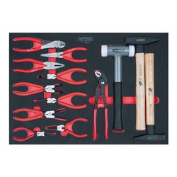 KS Tools SCS Zangen- und Hammer-Satz, 13-teilig in 1/1 Systemeinlage