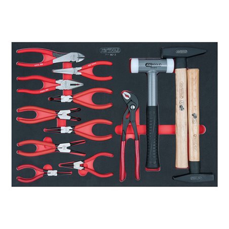 KS Tools SCS Zangen- und Hammer-Satz, 13-teilig in 1/1 Systemeinlage