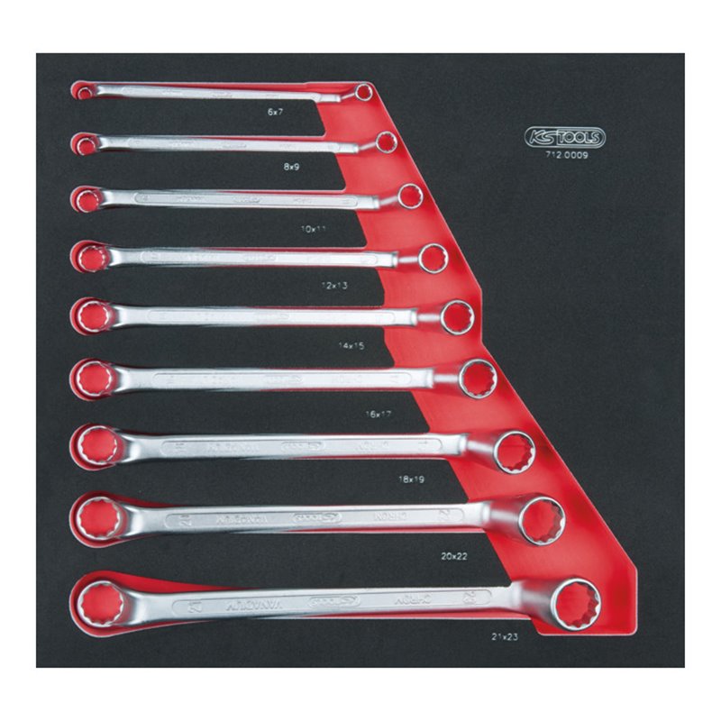 KS Tools SCS CLASSIC Doppel-Ringschlüssel-Satz, 9-teilig in 2/3 Systemeinlage
