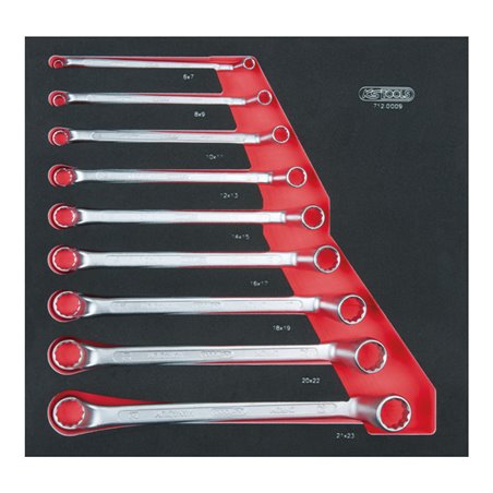 KS Tools SCS CLASSIC Doppel-Ringschlüssel-Satz, 9-teilig in 2/3 Systemeinlage