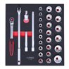 KS Tools SCS 1/2' Steckschlüssel-Satz, 29-teilig in 2/3 Systemeinlage