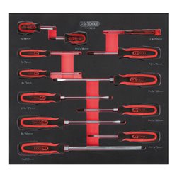 KS Tools SCS ERGOTORQUEplus Schraubendreher-Satz, 12-teilig in 2/3 Systemeinlage