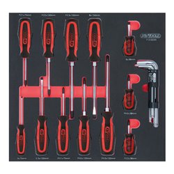 KS Tools SCS ERGOTORQUEplus Schraubendreher-Satz, 20-teilig in 2/3 Systemeinlage