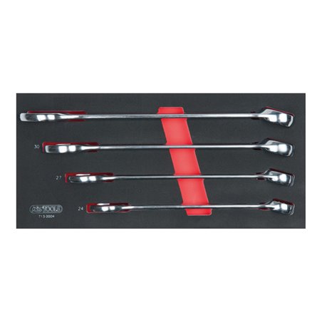 KS Tools SCS Ringmaulschlüssel-Satz, 4-teilig in 1/3 Systemeinlage