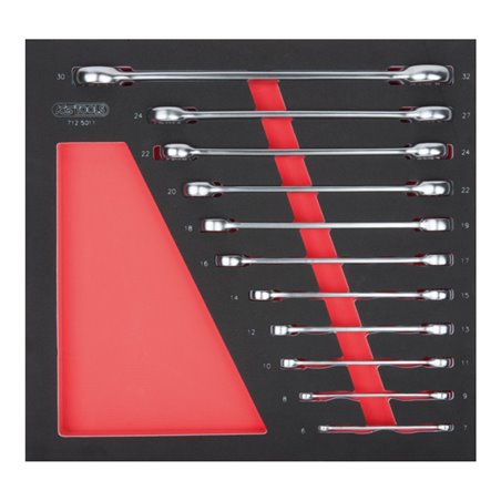 KS Tools SCS Doppel-Ringschlüssel-Satz, 11-teilig in 2/3 Systemeinlage