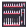 KS Tools SCS 1/2' Bit-Stecknuss-Satz, 29-teilig in 2/3 Systemeinlage