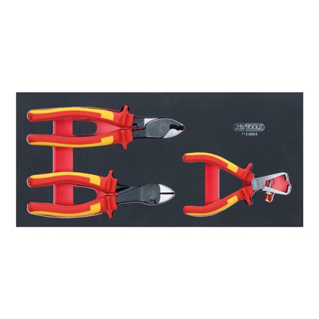 KS Tools SCS Isolierter Zangen-Satz, 3-teilig in 1/3 Systemeinlage