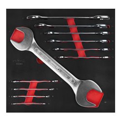 KS Tools SCS Doppel-Maulschlüssel-Satz, 11-teilig 6-41mm in 2/3 Systemeinlage