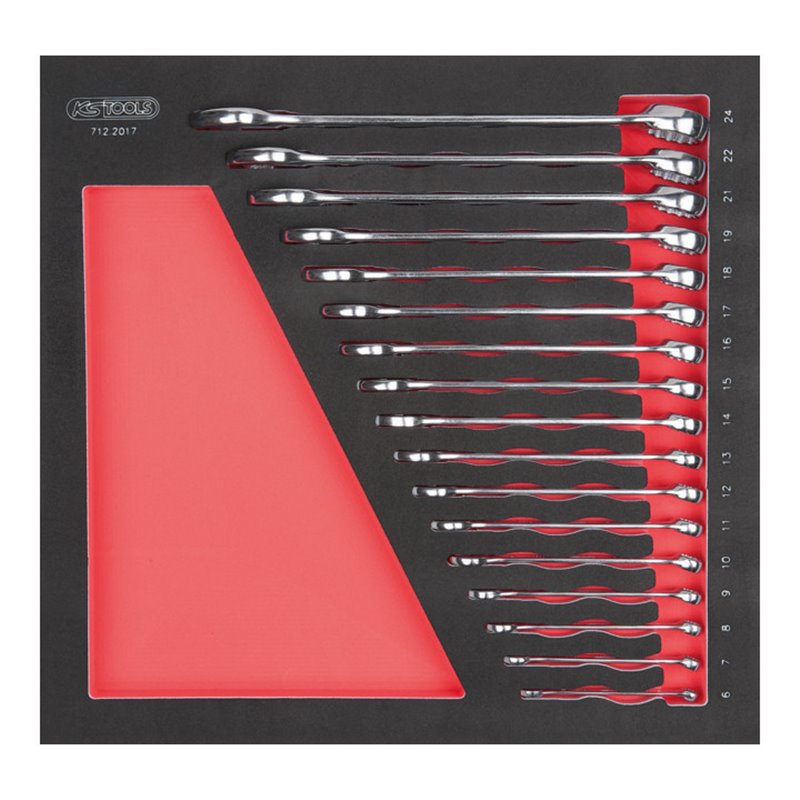 KS Tools SCS Ringmaulschlüssel-Satz, 17-teilig in 2/3 Systemeinlage