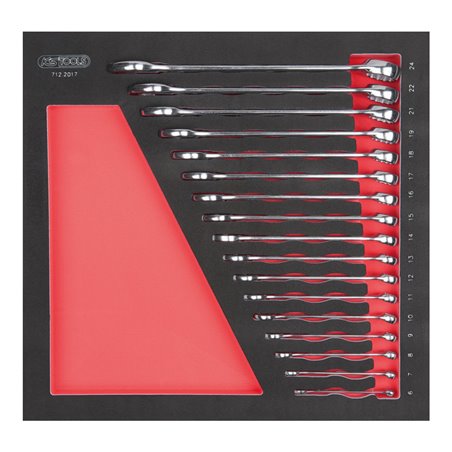 KS Tools SCS Ringmaulschlüssel-Satz, 17-teilig in 2/3 Systemeinlage