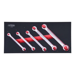 KS Tools SCS Offener Doppel-Ringschlüssel-Satz, abgewinkelt, 5-teilig in 1/3 Systemeinlage