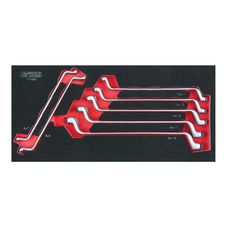KS Tools SCS Doppel-Ringschlüssel-Satz, 7-teilig in 1/3 Systemeinlage