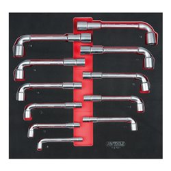 KS Tools SCS Pfeifenkopfschlüssel-Satz, 11-teilig in 2/3 Systemeinlage